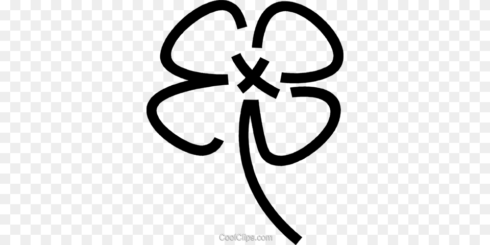 Four Leaf Clover Royalty Vector Clip Art Illustration, Knot, Bow, Weapon Free Png