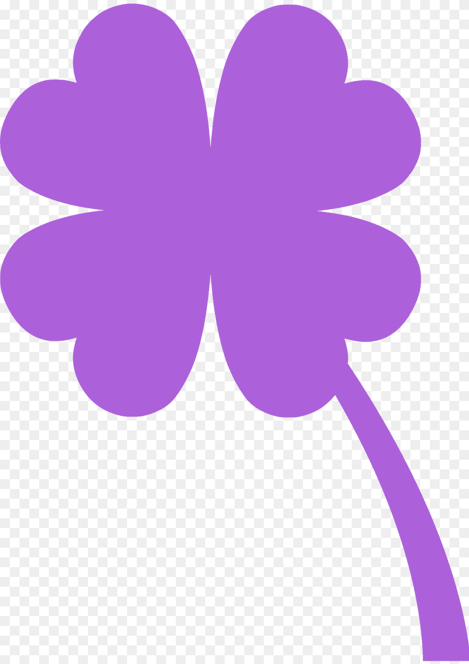 Four Leaf Clover Silhouette, Flower, Plant, Daisy, Purple Free Png