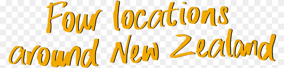 Four Locations Around New Zealand Calligraphy, Text, Handwriting Free Png