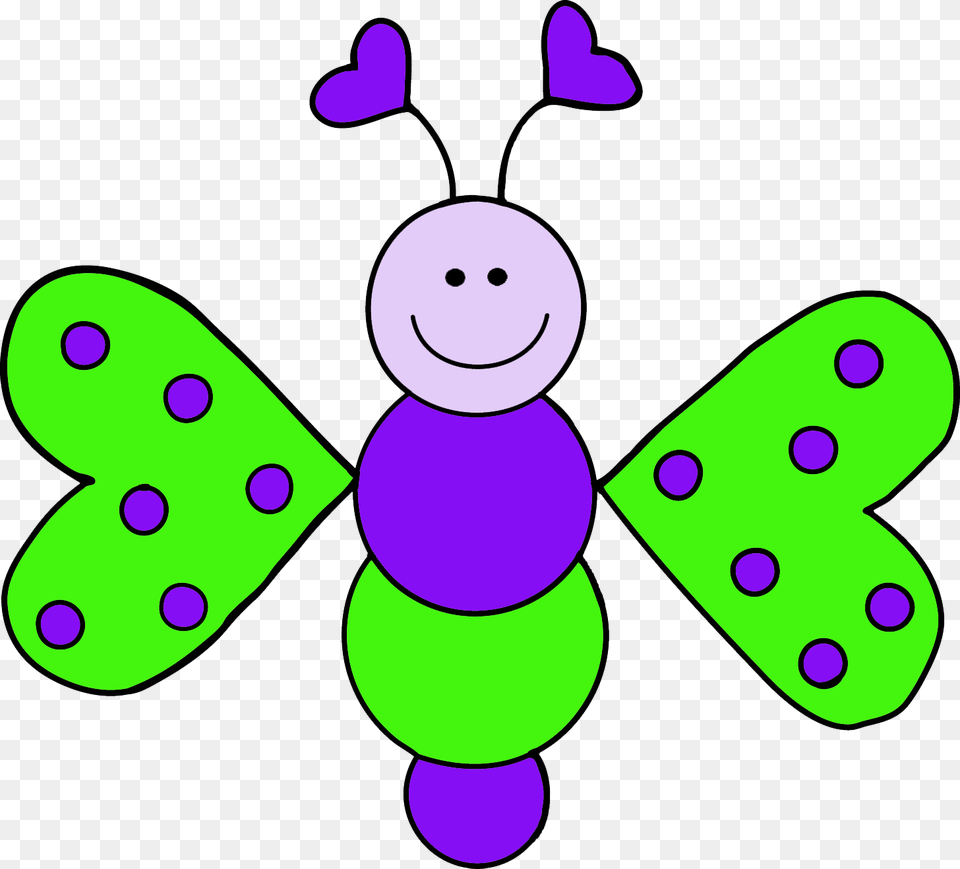 Four Love Bug Butterflies Clip Art, Purple, Applique, Pattern Free Png Download