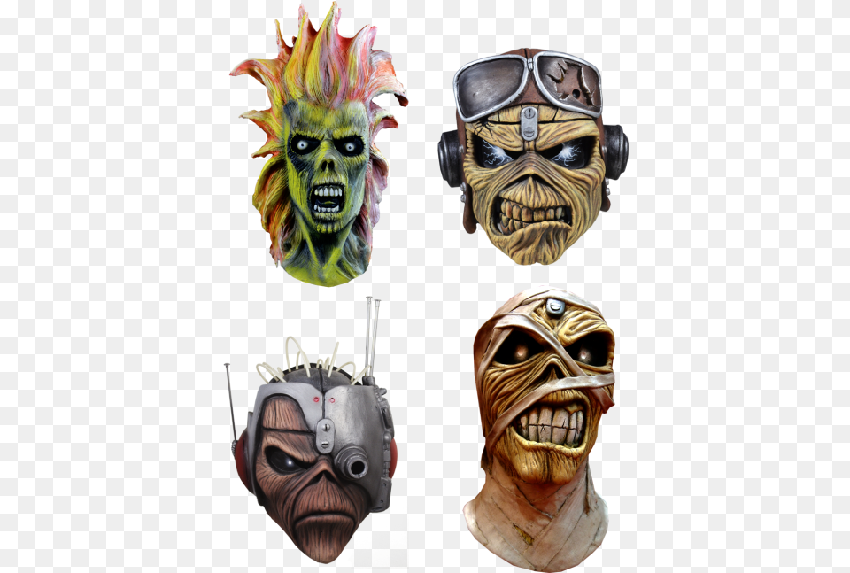 Four New Eddie Masks For Halloween Released By Iron Maiden Iron Maiden Mask, Symbol, Emblem, Architecture, Pillar Free Png Download