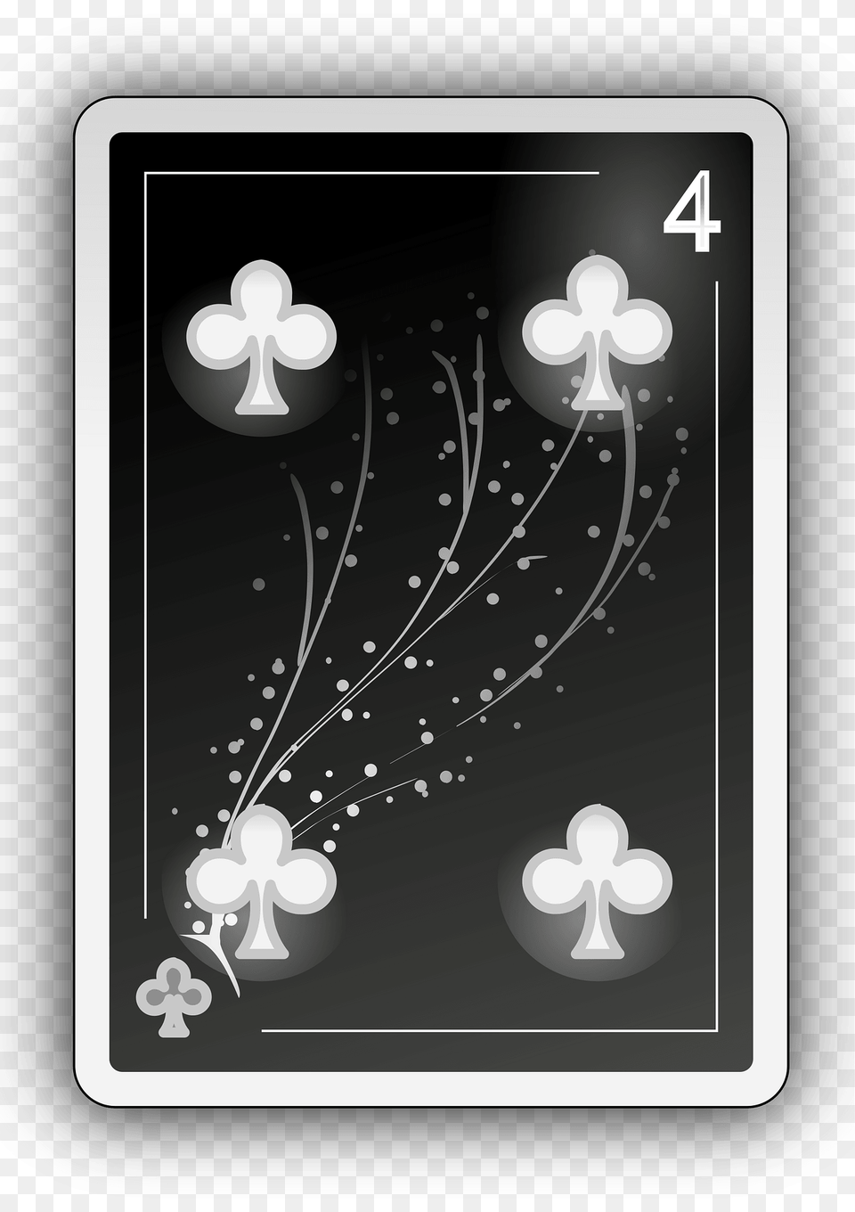 Four Of Clubs Clipart, Floral Design, Art, Pattern, Graphics Png Image