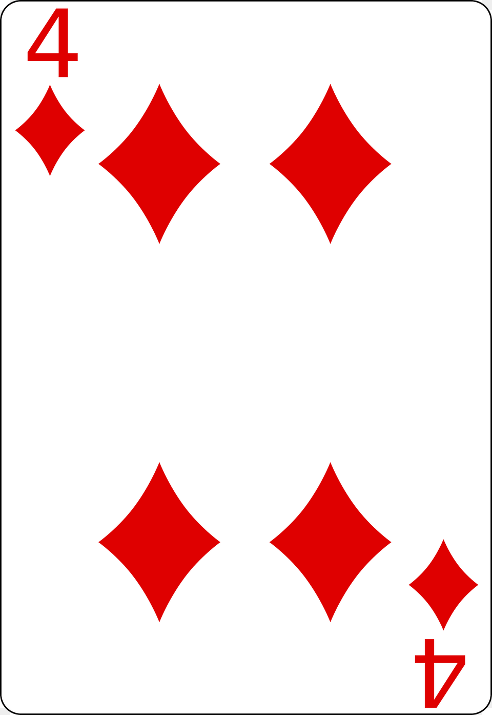 Four Of Diamonds Clipart, Symbol, Logo Png Image