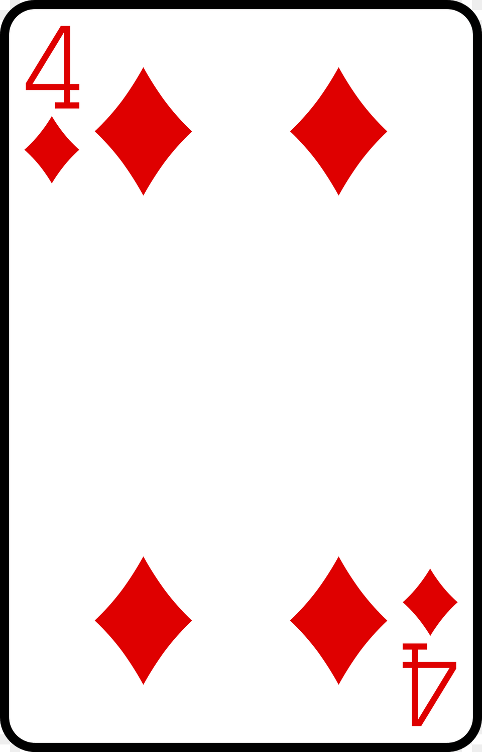 Four Of Diamonds Clipart, Symbol Png Image