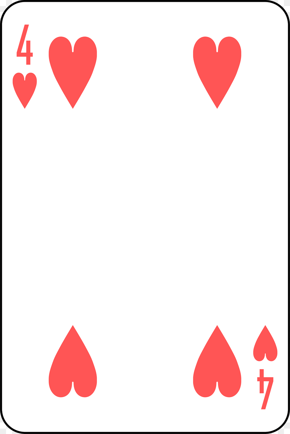 Four Of Hearts Clipart Png