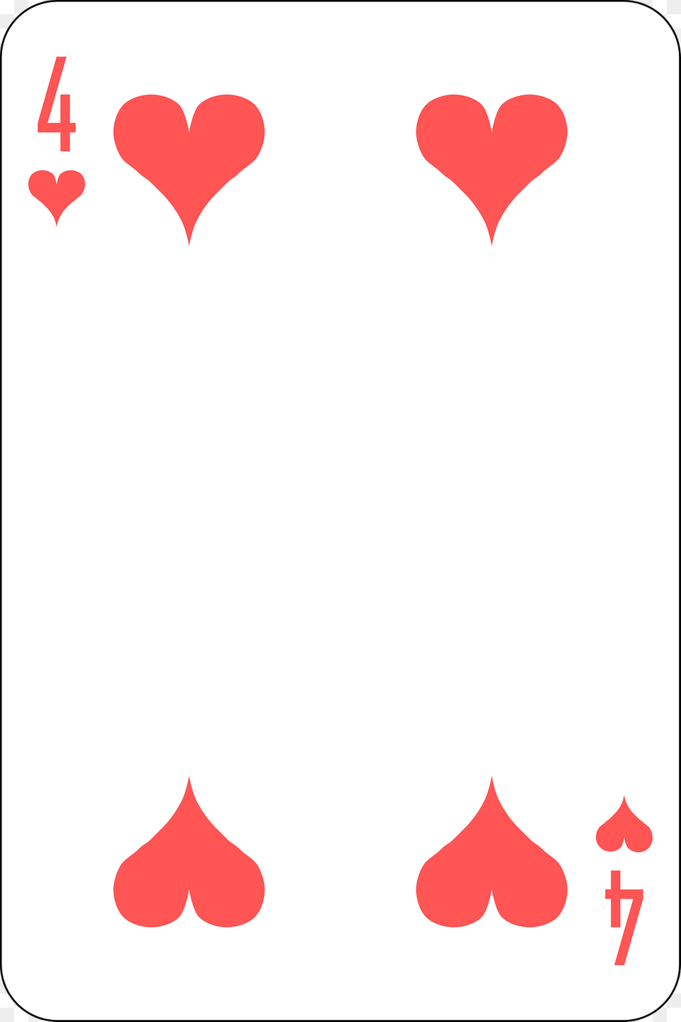 Four Of Hearts Clipart Png Image