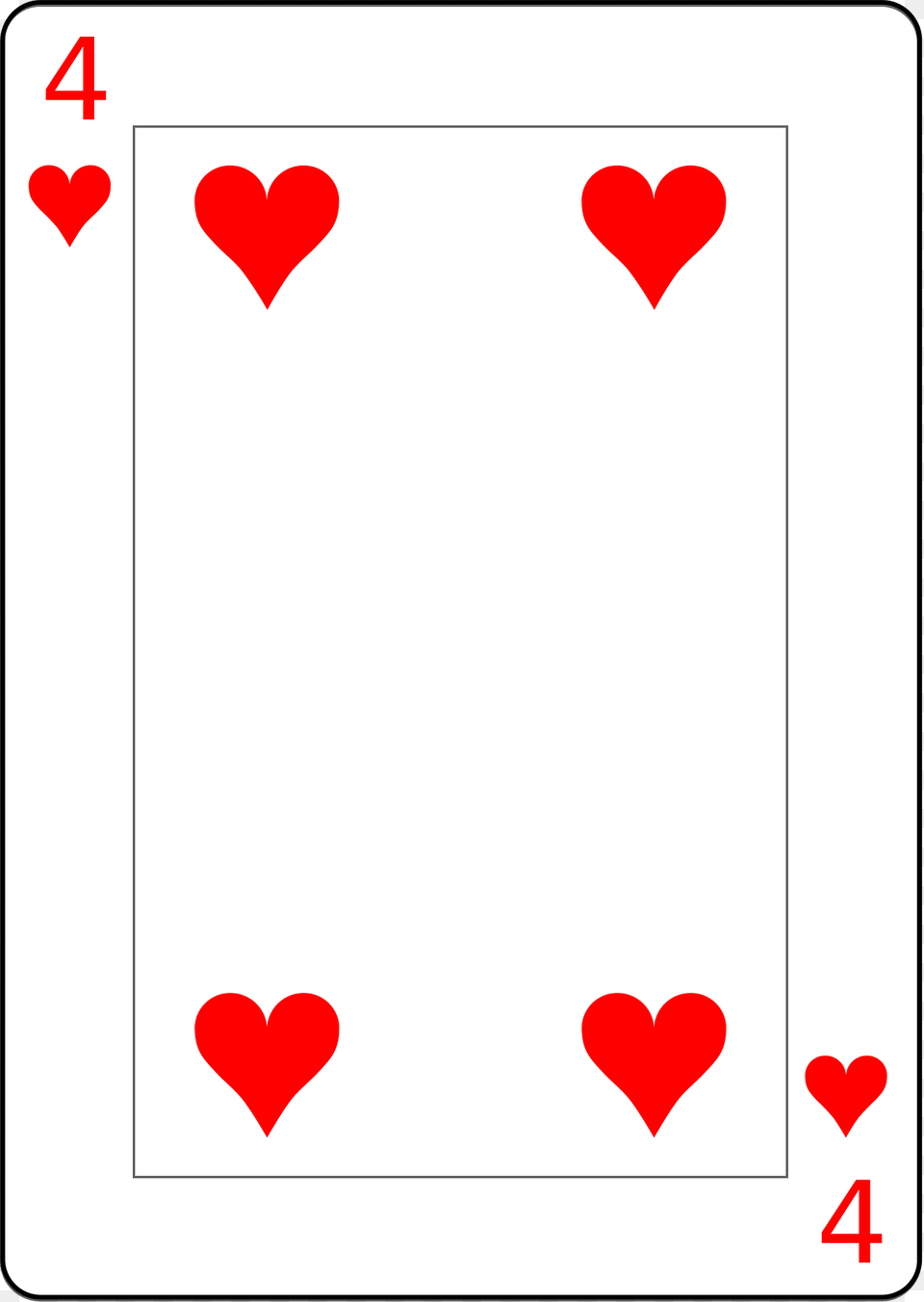 Four Of Hearts Clipart, Heart Free Png