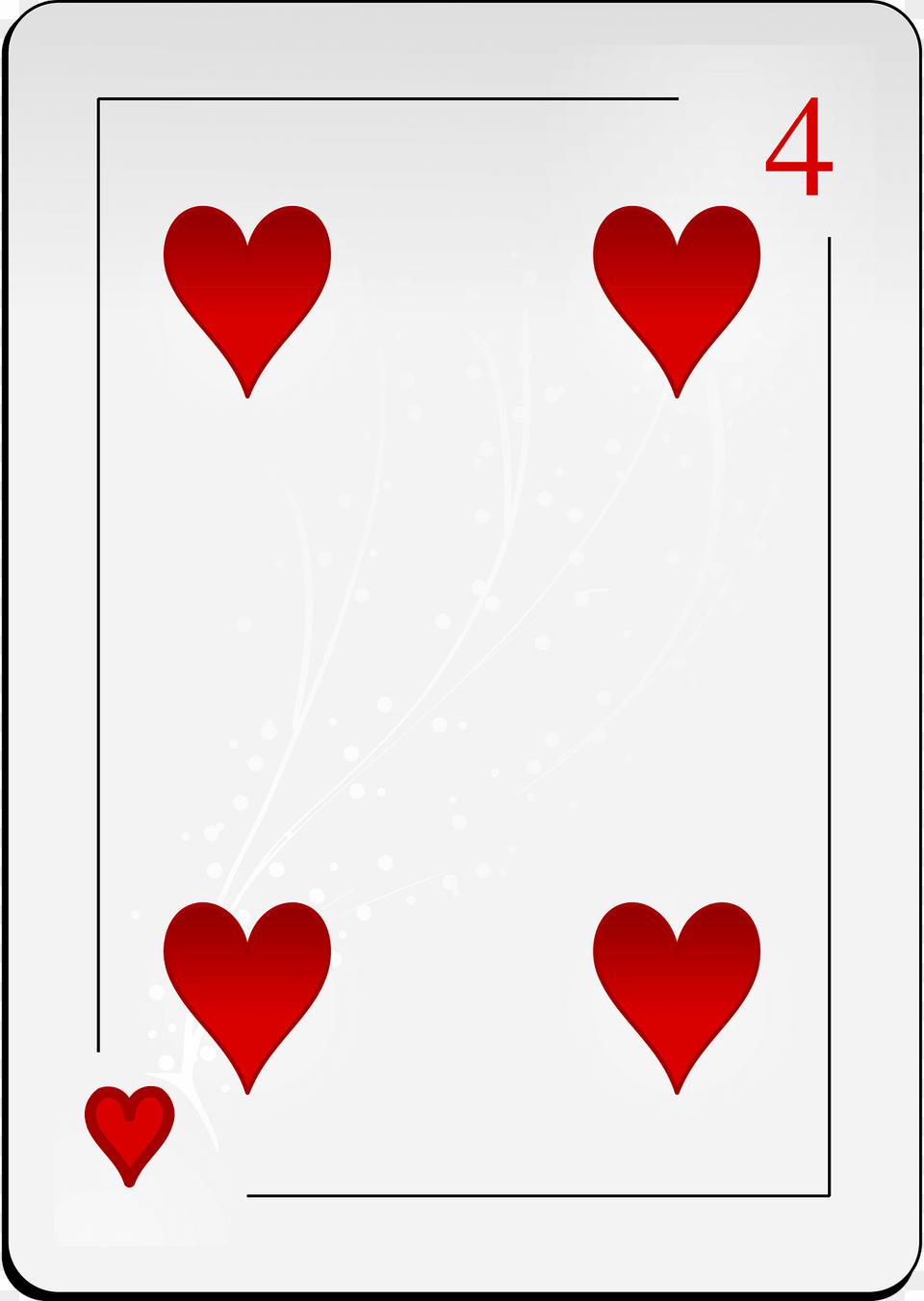 Four Of Hearts Clipart, Heart Png