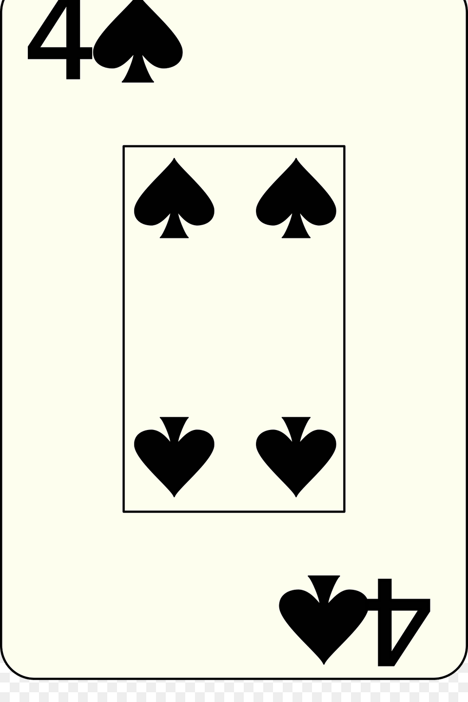 Four Of Spade Clipart, Symbol Free Transparent Png