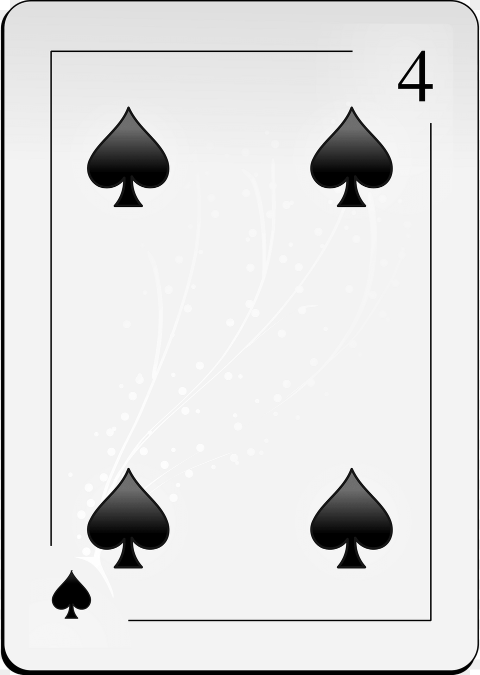 Four Of Spades Clipart, Text Free Png