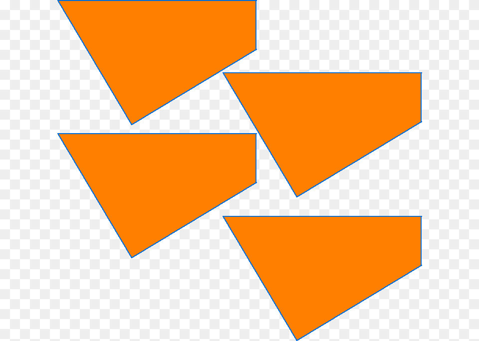 Four Piece Square Puzzle, Triangle Png Image