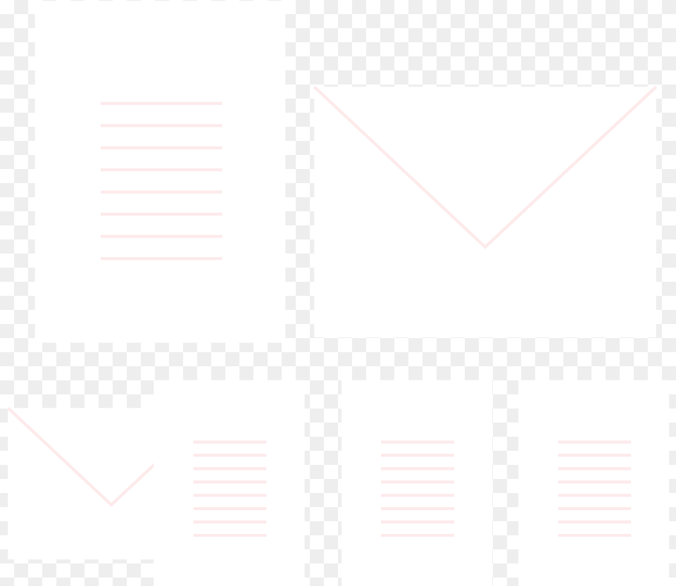 Four Piece Suite Document, Envelope, Mail Png Image