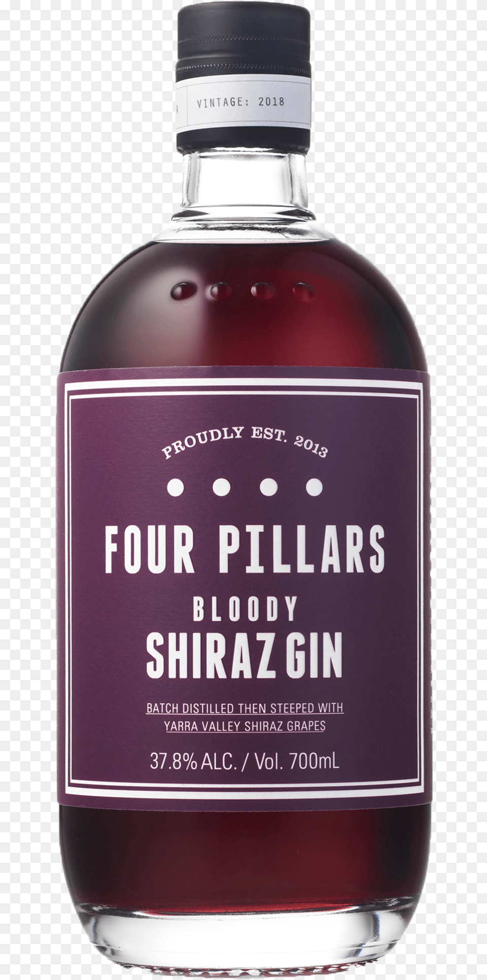 Four Pillars Bloody Shiraz Gin 700ml Four Pillars Bloody Shiraz Gin, Alcohol, Beverage, Liquor, Bottle Free Transparent Png
