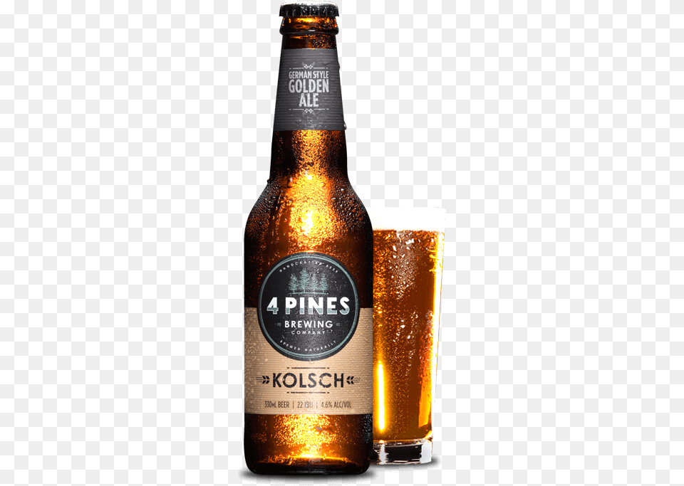 Four Pines Kolsch, Alcohol, Beer, Beer Bottle, Beverage Free Png