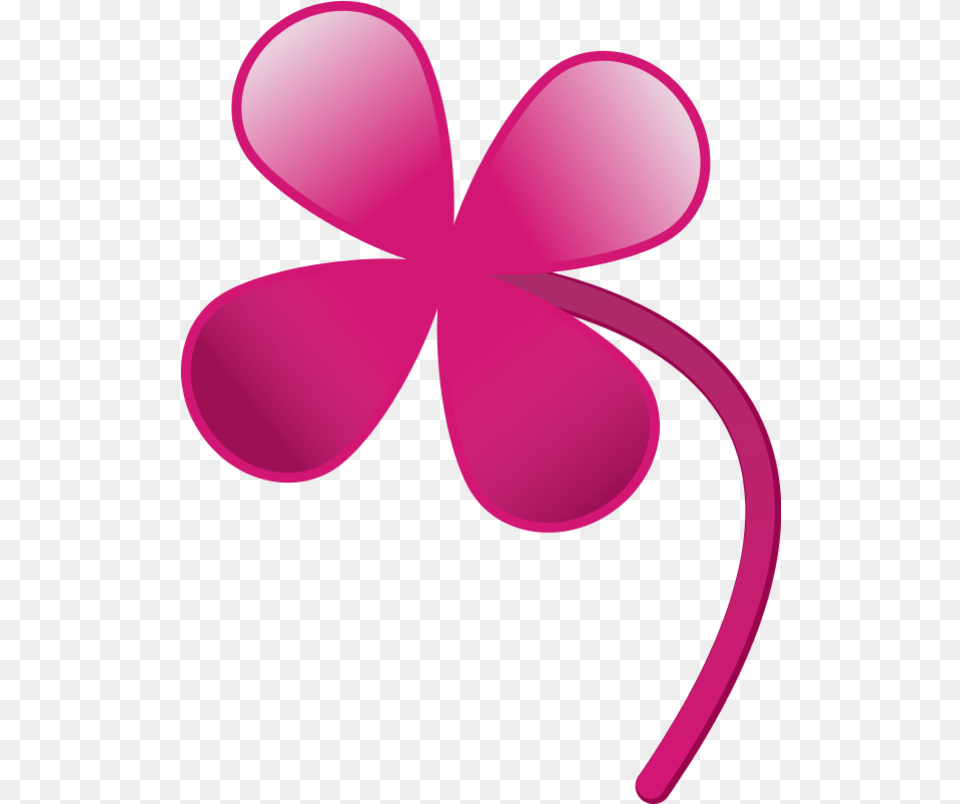 Four Pink Clover Leaf, Purple, Flower, Petal, Plant Free Png Download