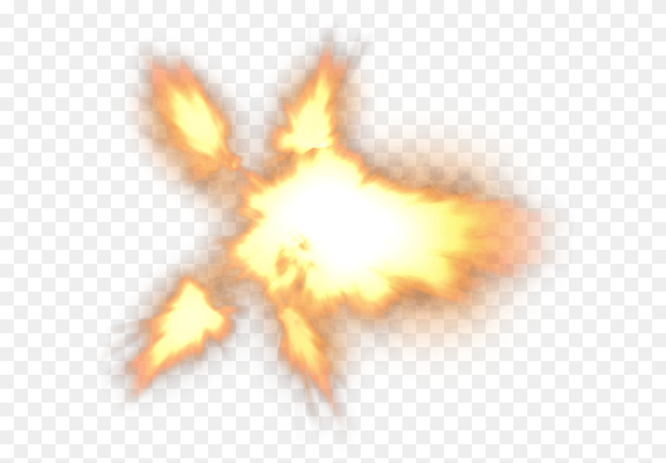Four Point Muzzle Flash Single With Shell Flame, Flare, Light, Fire, Bonfire Free Png