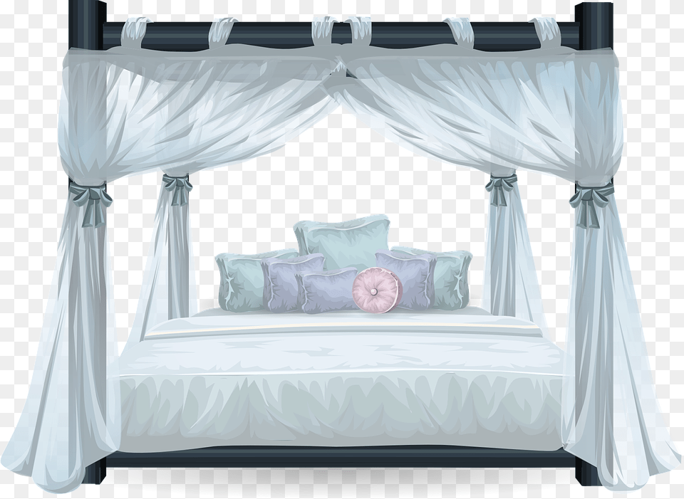 Four Poster Bed Clipart, Furniture, Bedroom, Crib, Indoors Free Png