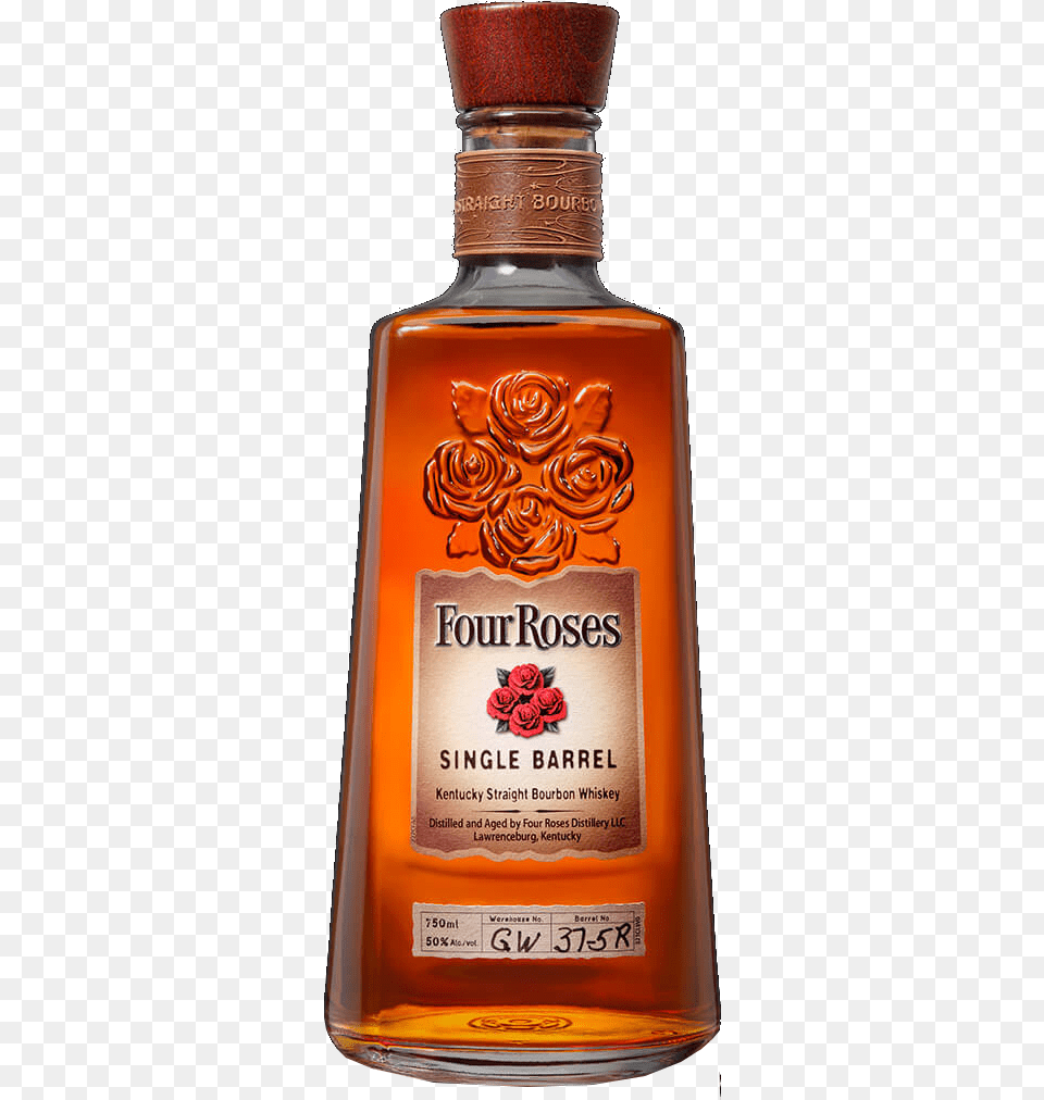 Four Roses Single Barrel Four Roses Single Barrel Bourbon, Alcohol, Beverage, Liquor, Bottle Free Png