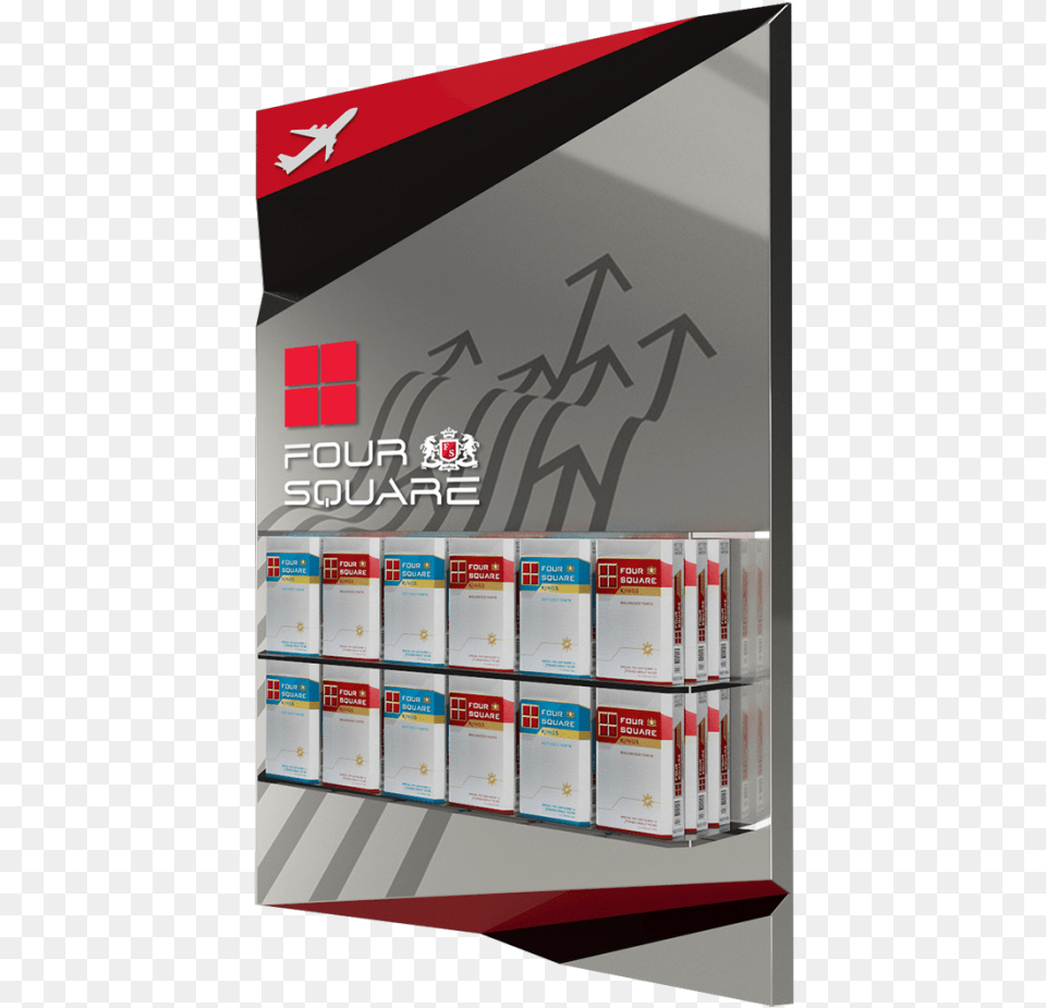 Four Square Cigarette Product Display Unit Shelf, Advertisement, Poster, Box Png Image