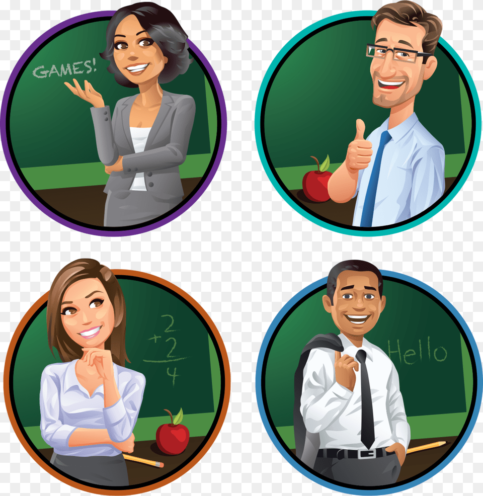 Four Types Of Teachers Male And Female Teacher Clipart, Woman, Person, Photography, Clothing Free Png