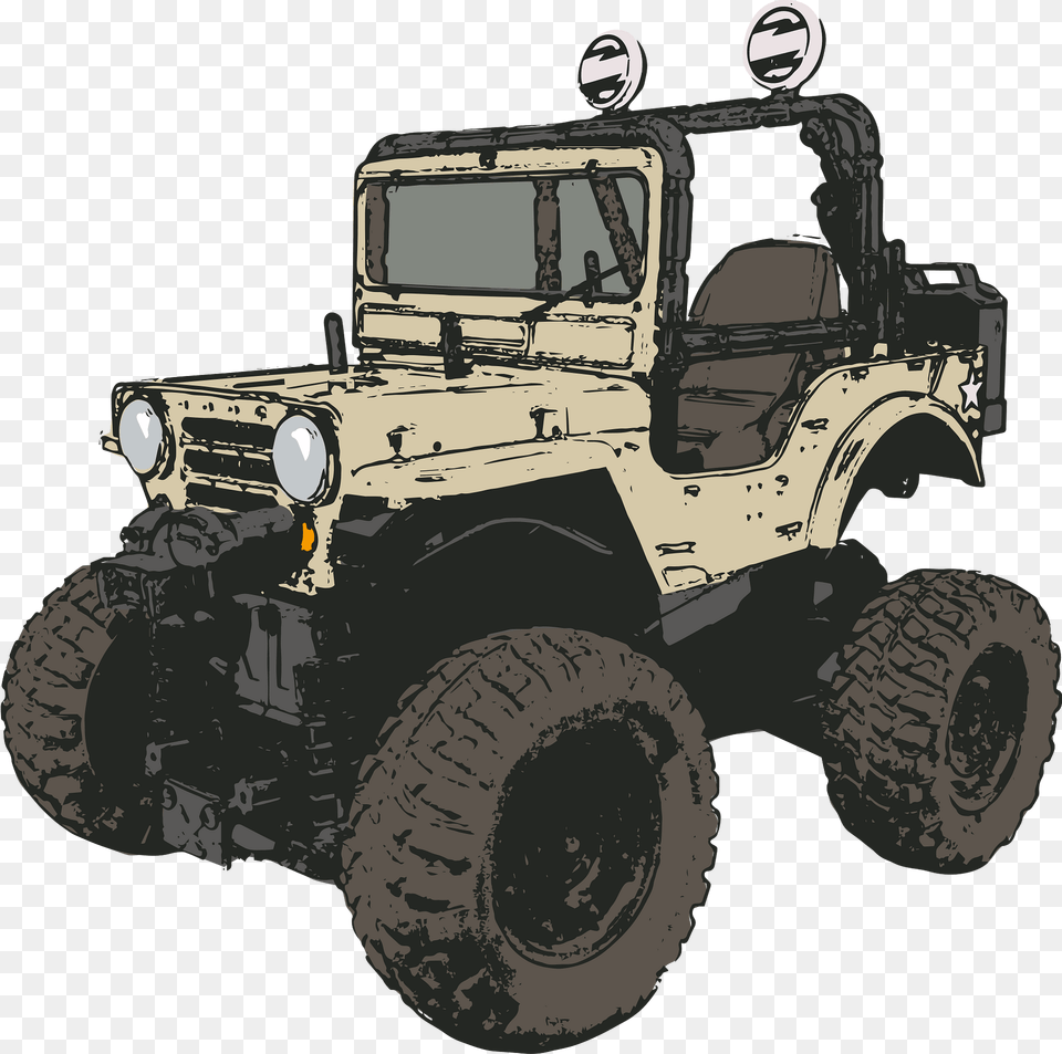 Four Wheeler Clipart, Car, Jeep, Transportation, Vehicle Free Png