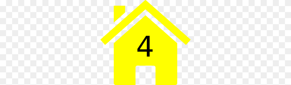Four Yellow House Clip Art, Dog House, Symbol Free Png Download