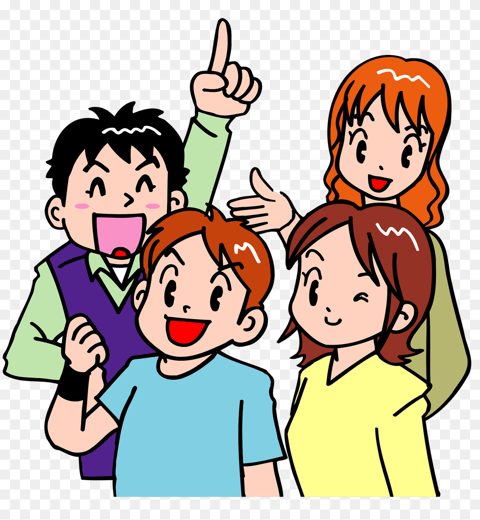 Four Young People Clipart, Publication, Book, Comics, Person Free Transparent Png