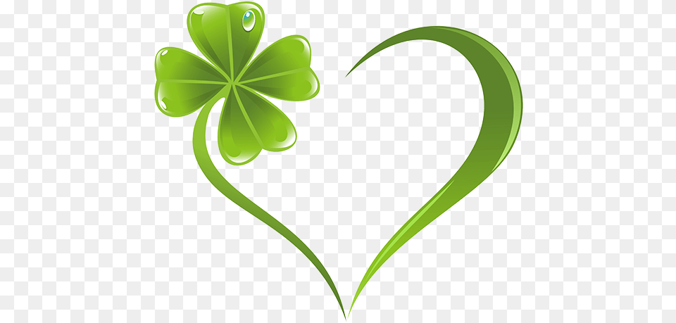 Fourleaf Clover Tattoo Heart Plant For St Patricks Girly, Art, Graphics, Green, Leaf Png Image