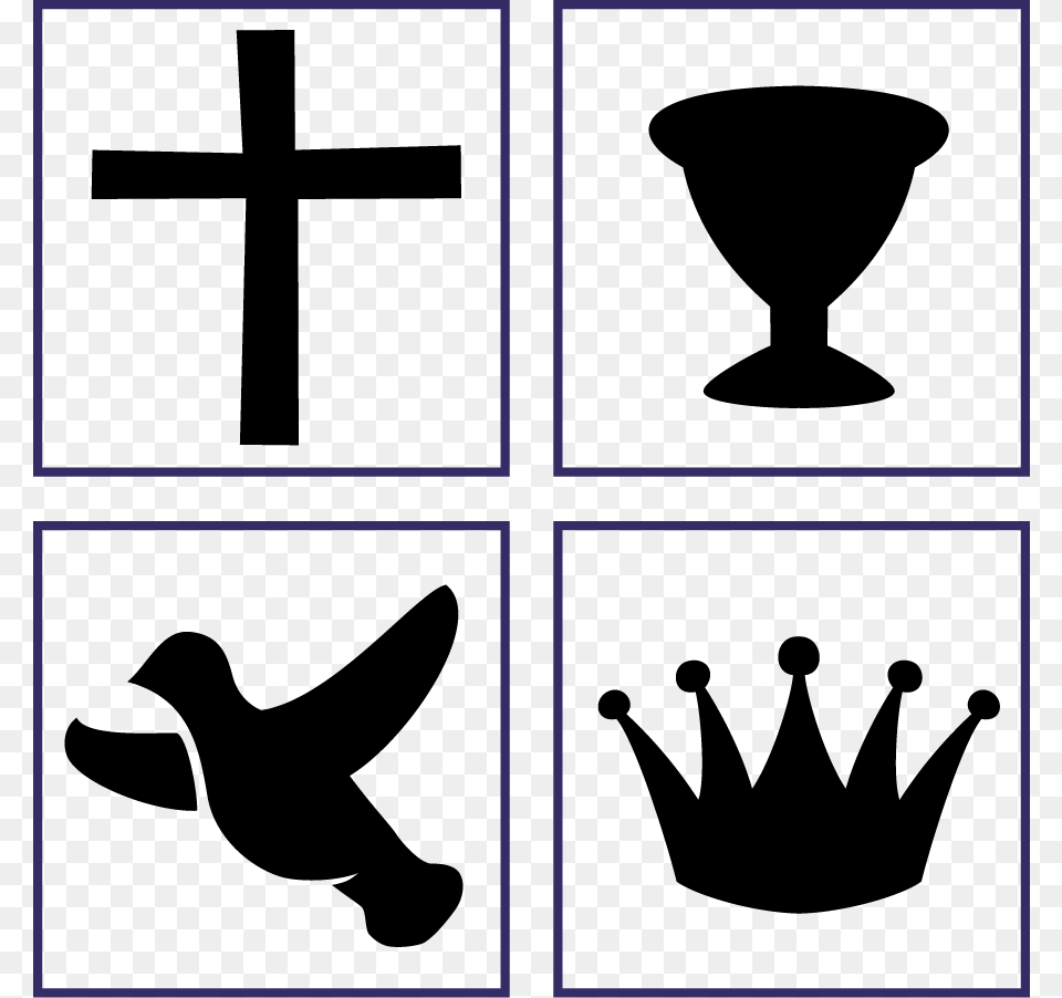 Foursquare Church Logo Symbol Of Church, Silhouette, Cross, Stencil, Animal Free Png Download