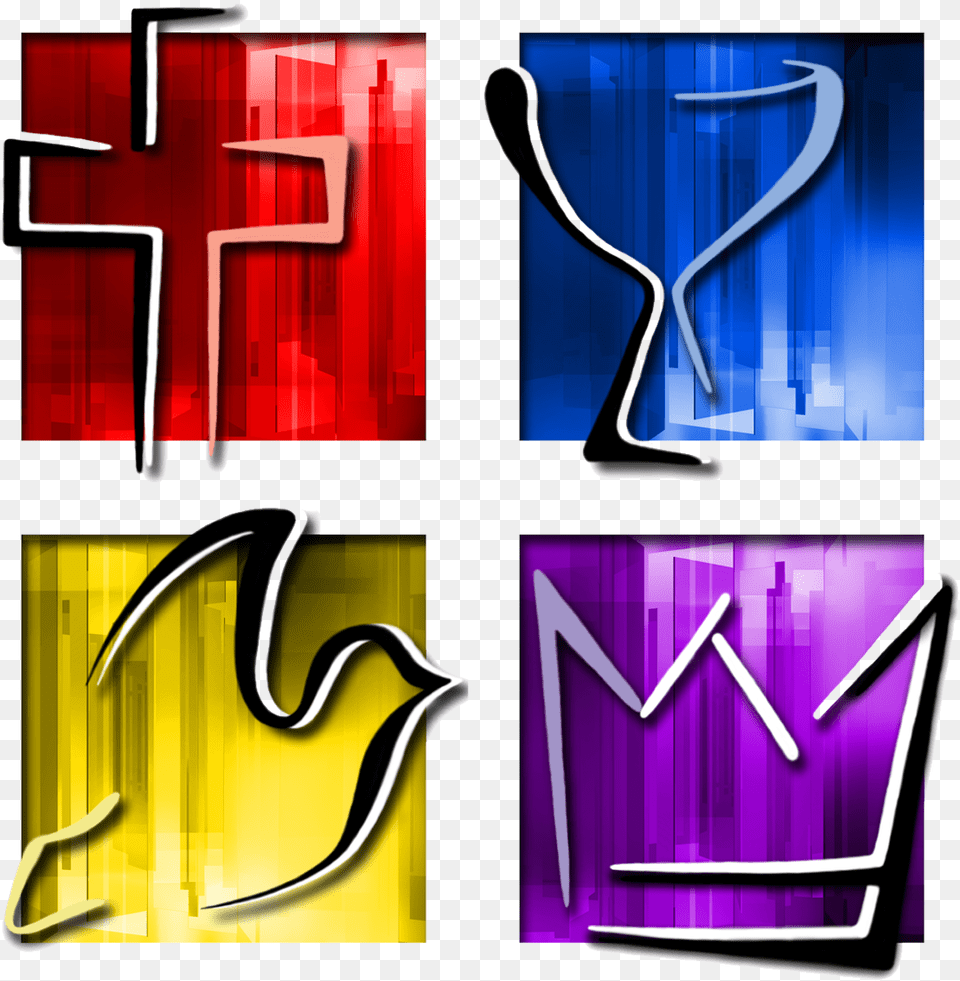 Foursquare Logo Symbol Foursquare Gospel Church Logo, Light, Purple, Art, Graphics Free Png