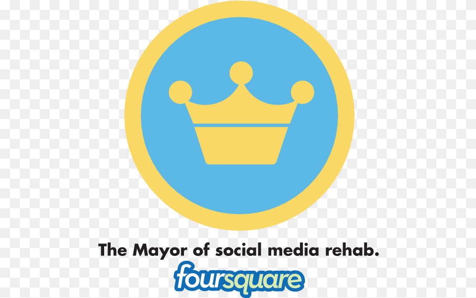Foursquare Social Media Logo Circle, Badge, Symbol, Accessories, Jewelry Free Png Download