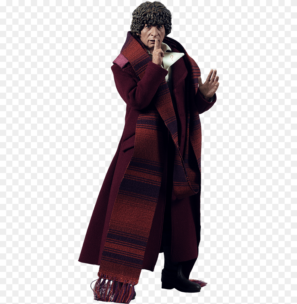 Fourth Doctor Sixth Scale Figure By Big Chief Studios Full Length, Clothing, Coat, Fashion, Face Free Transparent Png