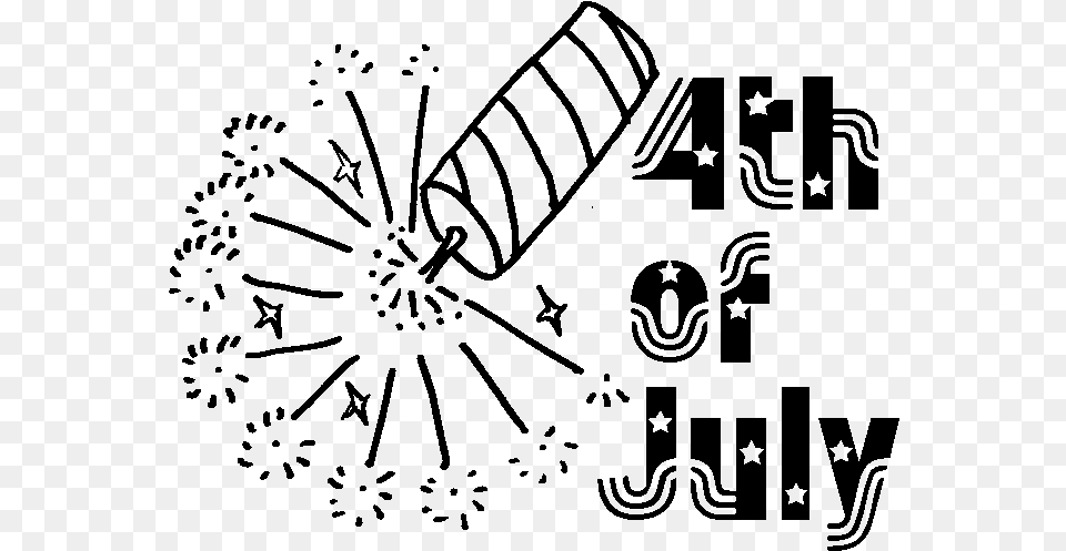 Fourth Of July Black And White Clipart 4th Of July Clip Art Black And White, Gray Png Image