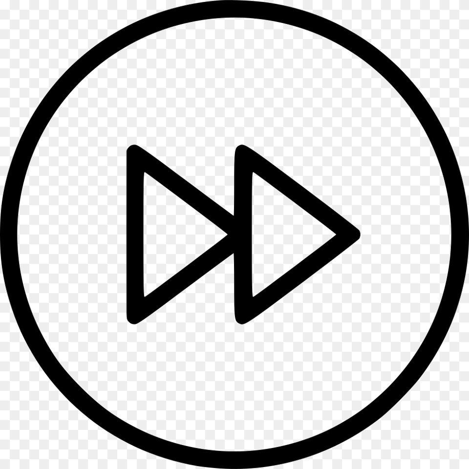 Foward Rewind Next Button Circle Fast Forward Logo, Sign, Symbol Png Image