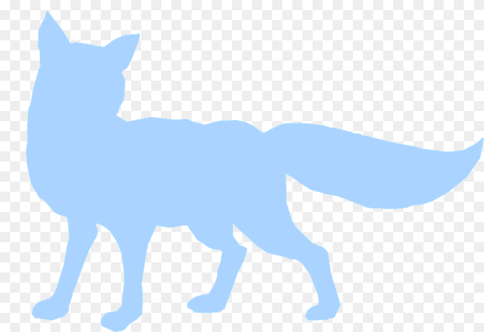 Fox Blue Silhouette Art Wildlife Isolated Clip Art, Animal, Coyote, Mammal, Kangaroo Free Png Download