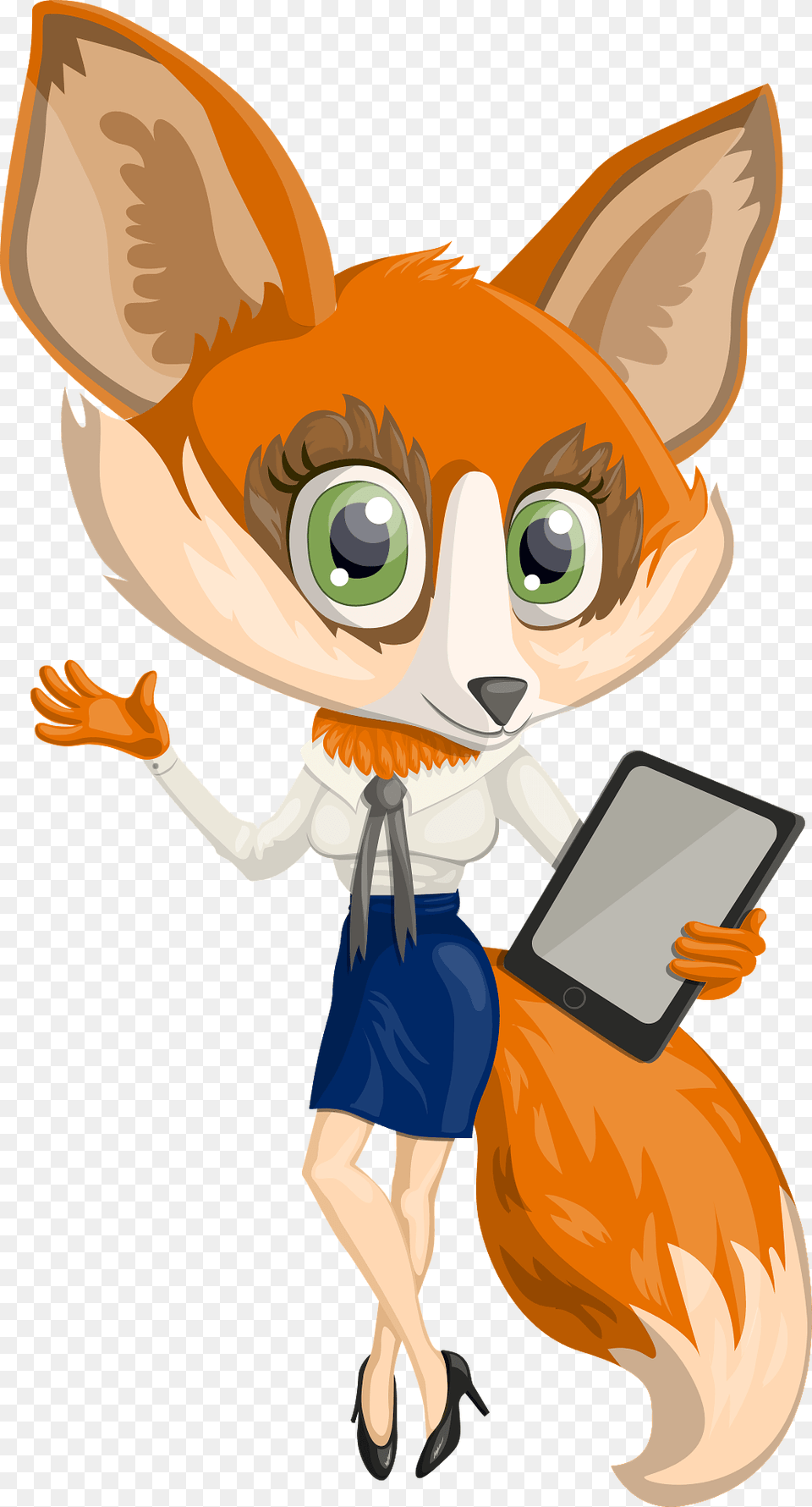 Fox Businesswoman Clipart, Electronics, Computer, Book, Publication Free Transparent Png