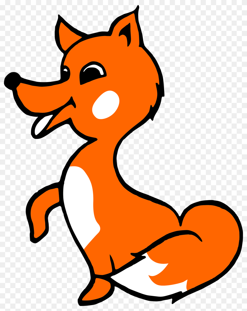 Fox Clip Art Black, Animal, Bear, Mammal, Wildlife Png Image