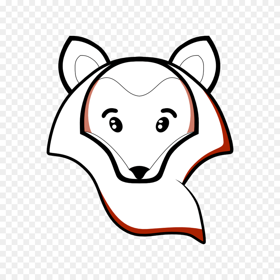 Fox Clipart Black And White, Sticker, Face, Head, Person Free Transparent Png