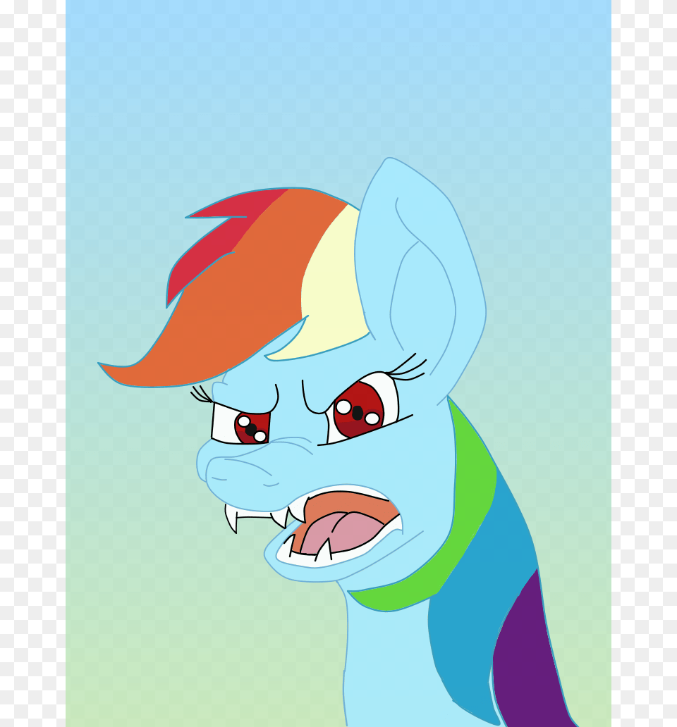 Fox Element Of Greed Fangs Rainbow Dash Safe Solo Rainbow Dash, Cartoon, Art, Baby, Person Png Image