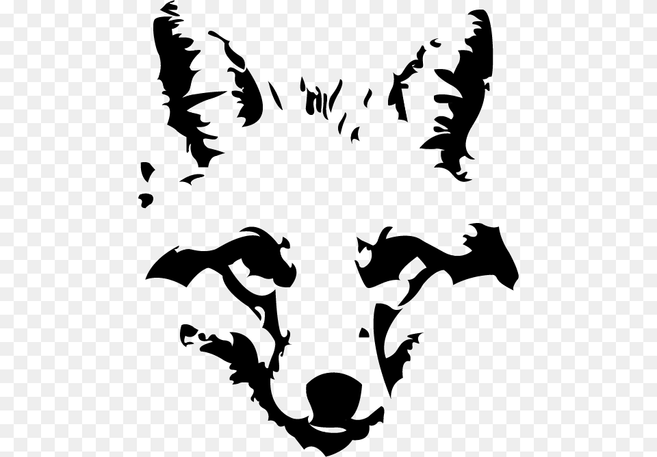 Fox Face Vector Animated Silver Fox Gif, Stencil, Silhouette, Baby, Person Png Image