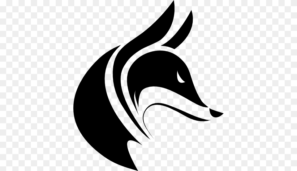 Fox Head Black Logo Swamp Fox, Stencil, Animal, Fish, Sea Life Free Png Download