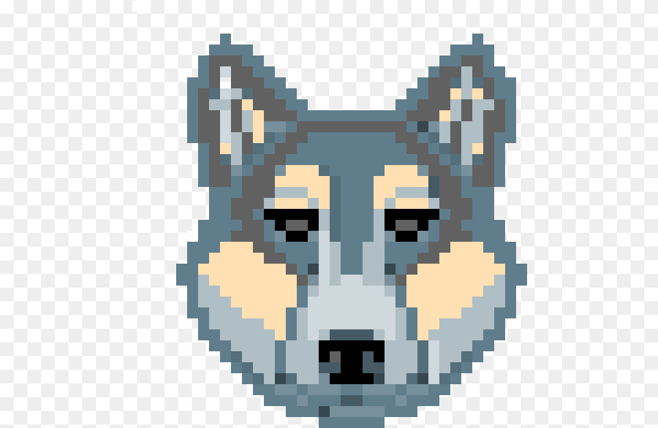 Fox Head Pixel Art Pixel Art Wolf Head, Animal, Canine, Mammal, Red Wolf Png Image