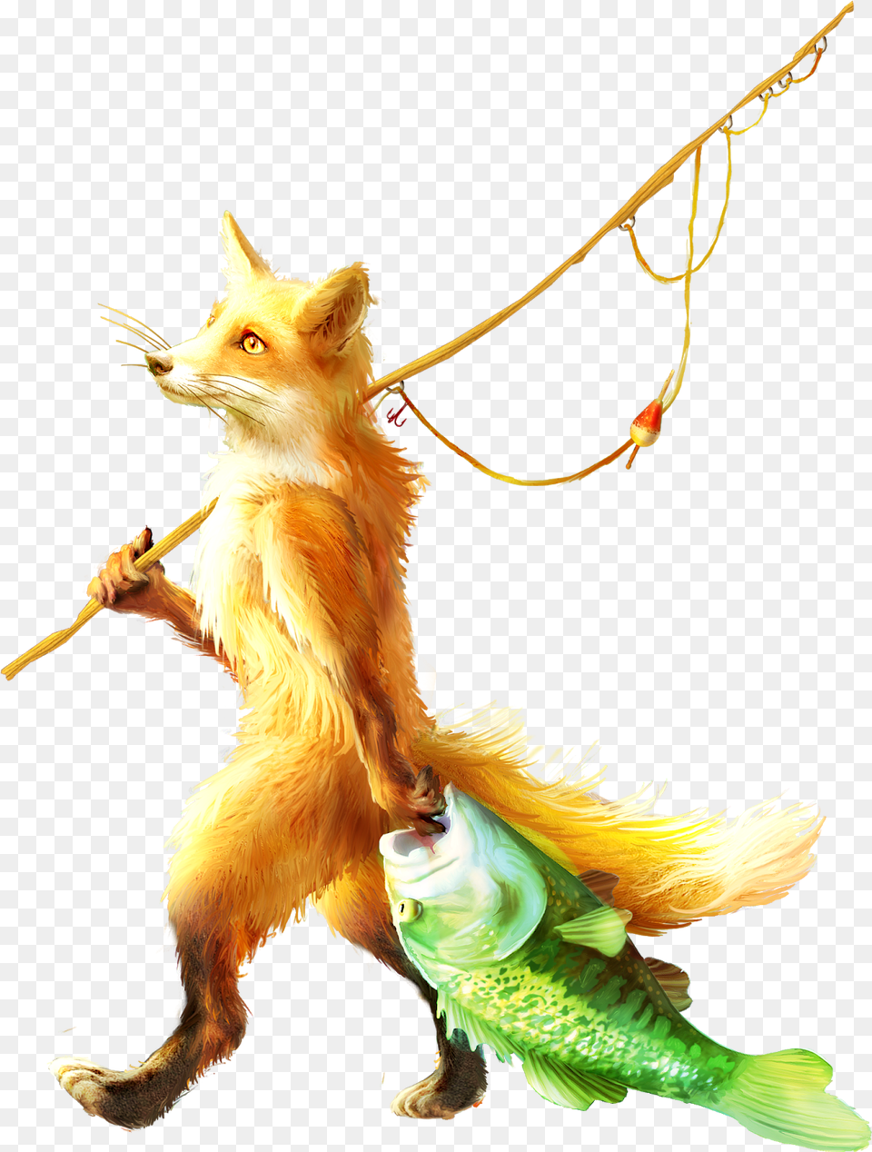 Fox Holding A Fish, Animal, Wildlife, Mammal, Canine Free Transparent Png