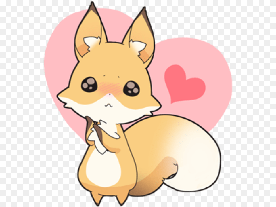 Fox Kawaii Cute Overlay Edit Girly Fox Stickers, Animal, Bear, Mammal, Wildlife Free Transparent Png