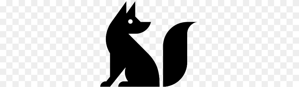 Fox Logo Black And White, Animal, Cat, Mammal, Pet Free Png Download