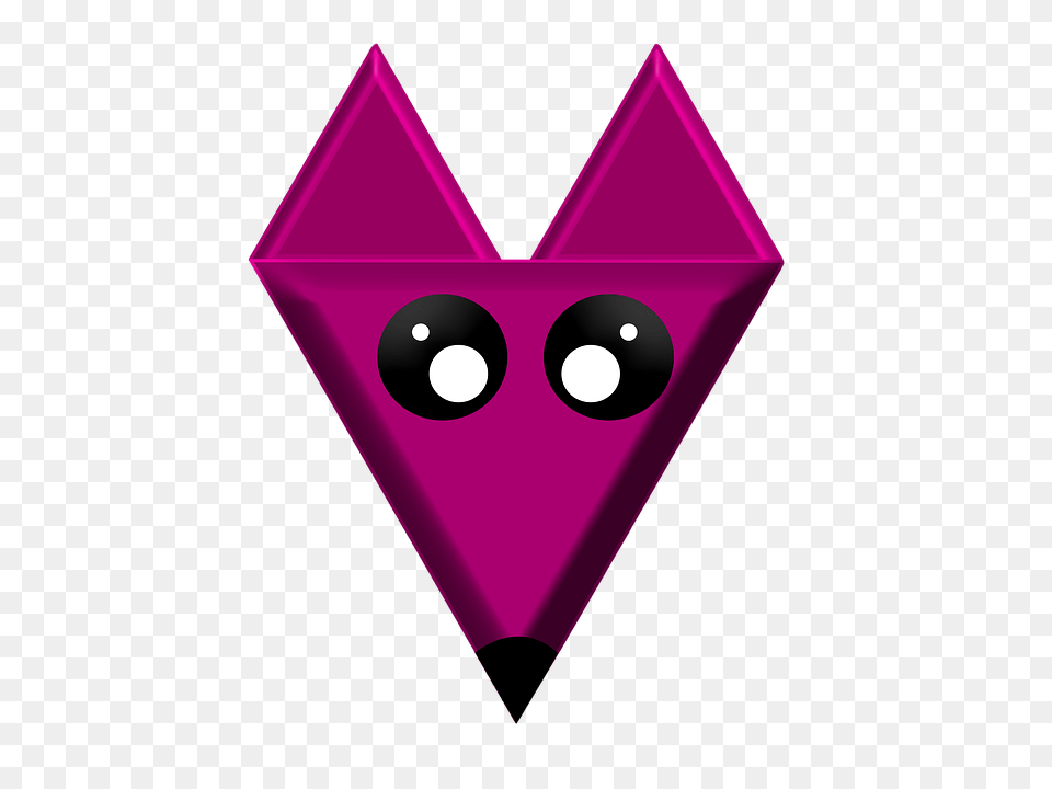 Fox Logo Clipart Full Size Triangle, Purple Png