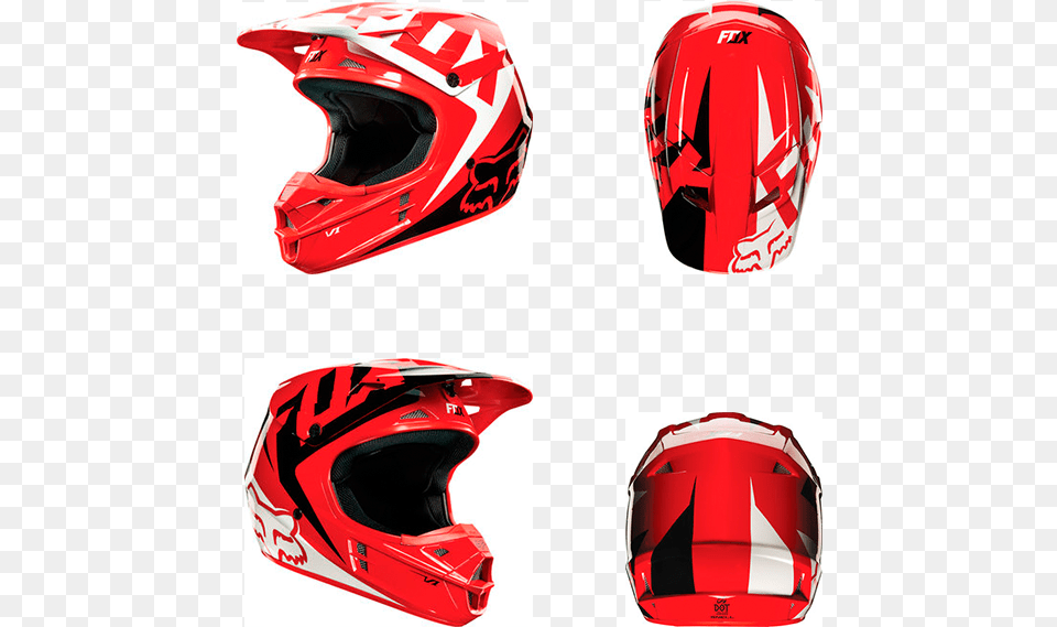 Fox Racing Helmets Red, Crash Helmet, Helmet Png Image