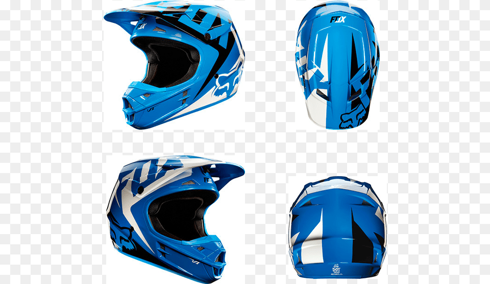 Fox Racing V1 Blue, Crash Helmet, Helmet Png