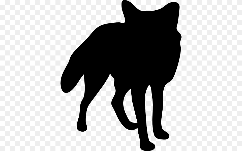 Fox Silhouette Clip Art, Animal, Coyote, Mammal, Canine Png