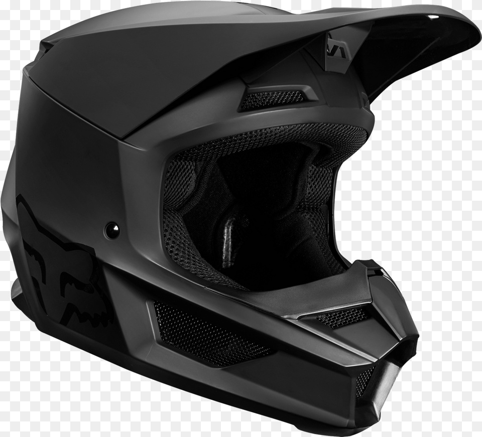 Fox V1 2019 Black, Crash Helmet, Helmet, Car, Transportation Free Png Download
